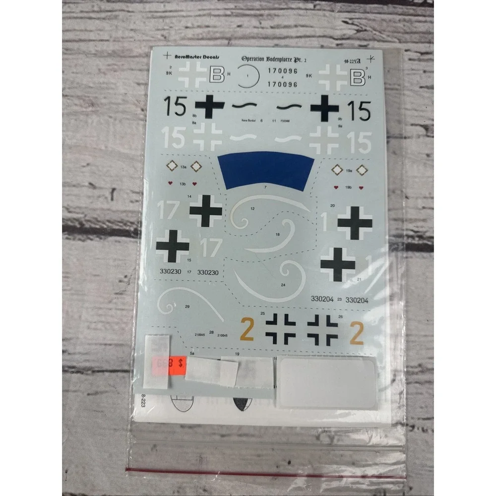 1/48 Aeromaster 48-223 Decal Operation Bodenplatte New